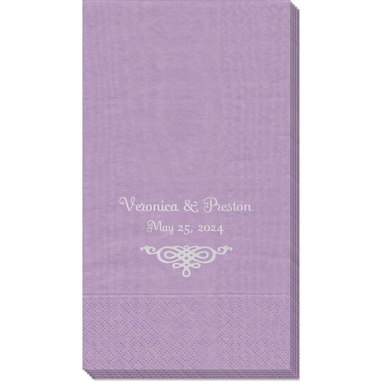 Very Special Scroll Moire Guest Towels